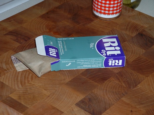 A package of RIT dye.